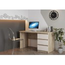 Стол письменный МК Стиль Бостон СП-001 МДФ дуб крафт золотой/белый глянец